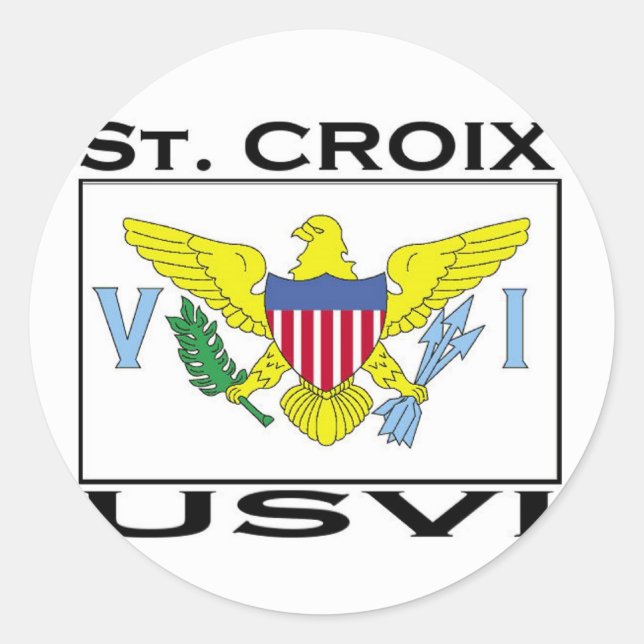 St. Croix, US Virgin Islands Classic Round Sticker (Front)