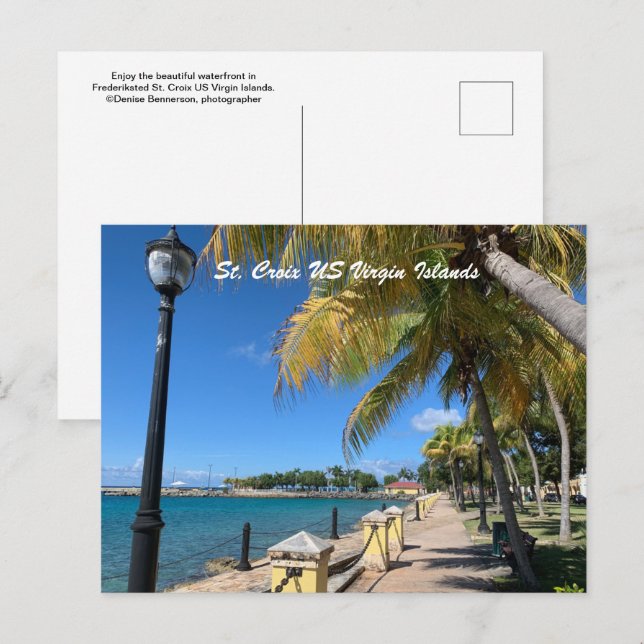 St. Croix US Virgin Islands Frederiksted Tropical  Postcard (Front/Back)