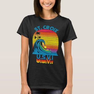 St Croix USVI Retro Throwback Surf & Beach Souveni T-Shirt