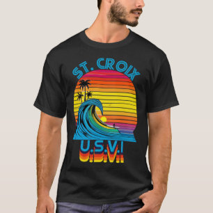 St Croix USVI Retro Throwback Surf & Beach Souveni T-Shirt