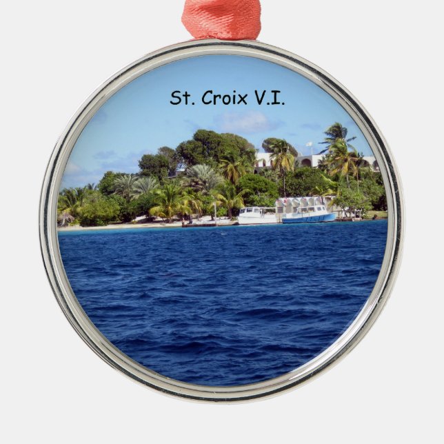 St. Croix V.I. Metal Tree Decoration (Front)