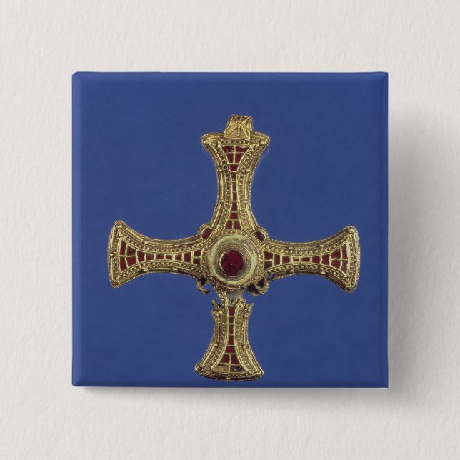 St. Cuthbert's Cross 15 Cm Square Badge (Front)