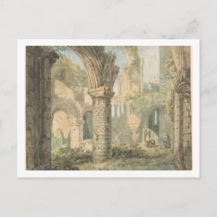 St. Cuthbert's Holy Island, 1797 (w/c over pencil Postcard