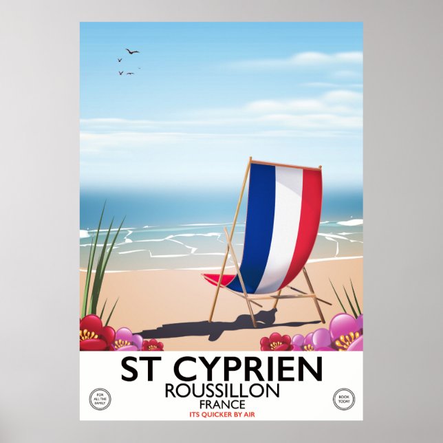 St Cyprien, Roussillon France travel poster (Front)