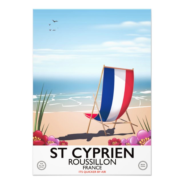St Cyprien, Roussillon France travel poster (Front)