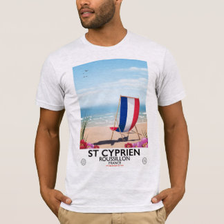 St Cyprien, Roussillon France travel poster T-Shirt