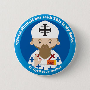 St. Cyril of Jerusalem 6 Cm Round Badge