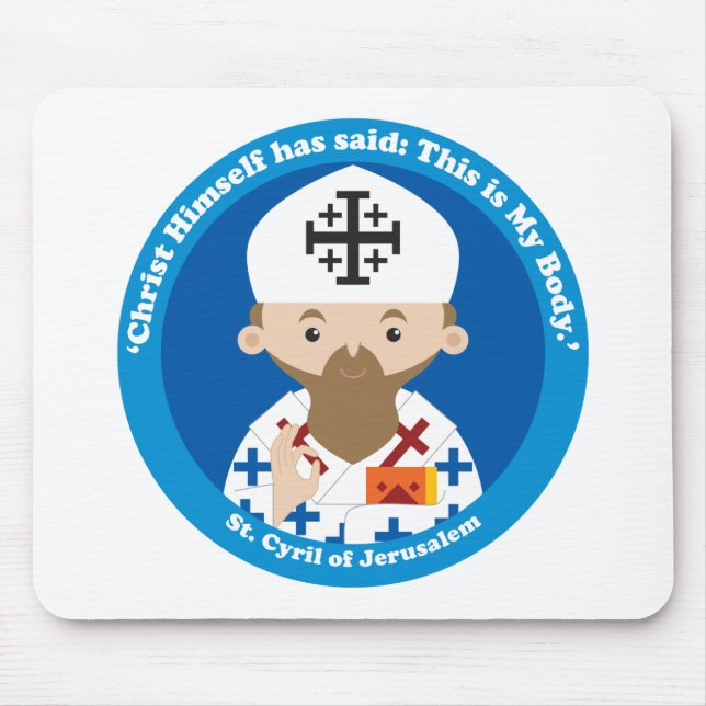 St. Cyril of Jerusalem Mouse Mat (Front)