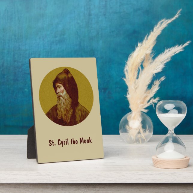 St. Cyril the Monk  (M 002) 5"x7" Vertical Plaque (Side)