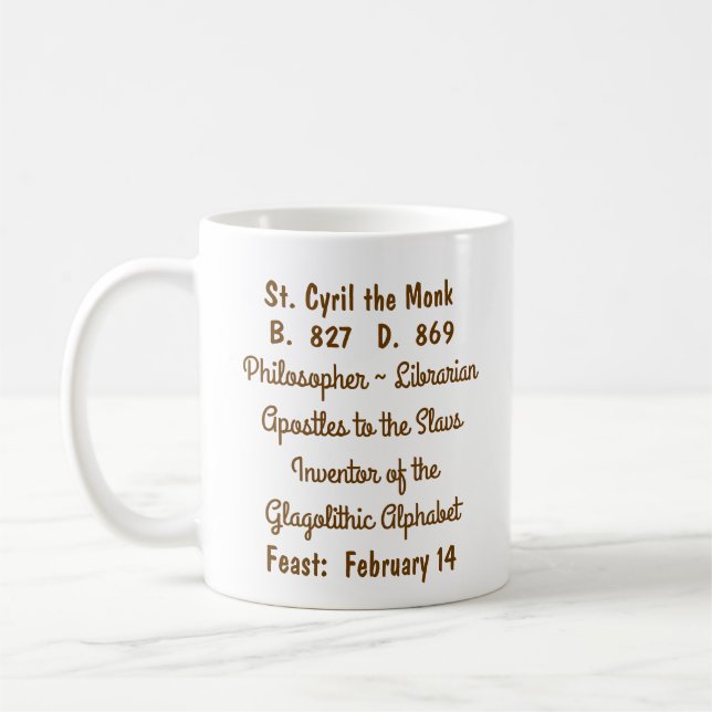 St. Cyril the Monk (M 002) Coffee Mug #1c (Left)