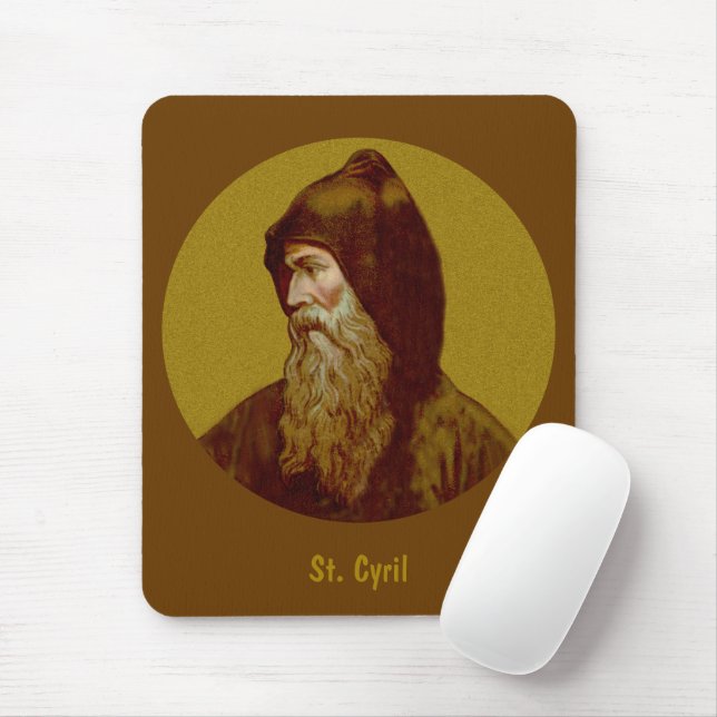 St. Cyril the Monk (M 002) Vertical Mouse Mat (With Mouse)