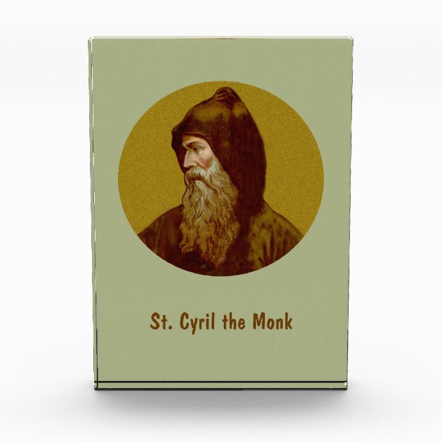 St. Cyril the Monk (M 002) Vertical Photo Block (Front)