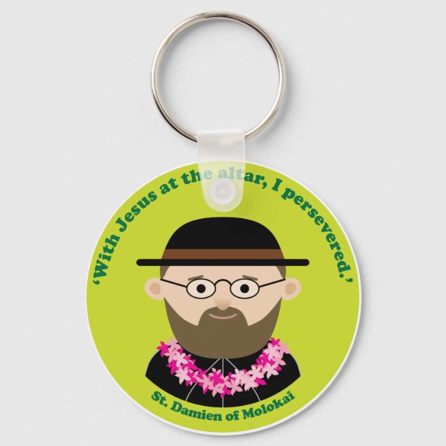 St. Damien of Molokai Key Ring (Front)