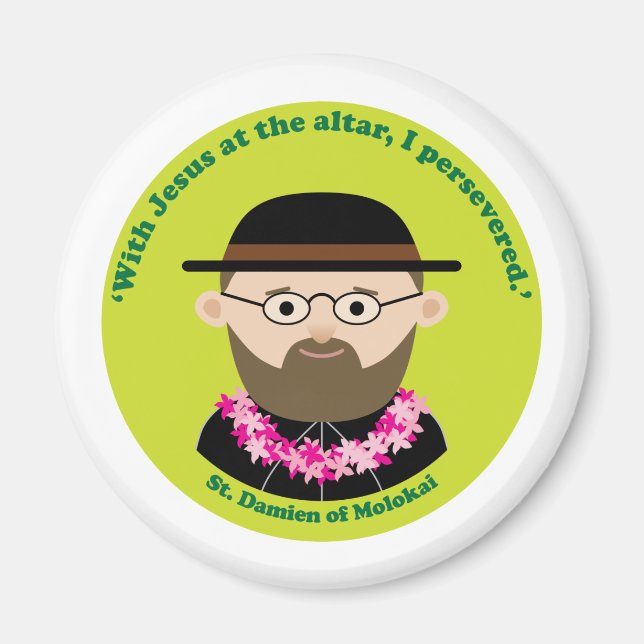 St. Damien of Molokai Magnet (Front)