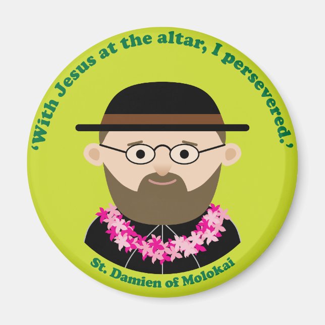St. Damien of Molokai Magnet (Front)