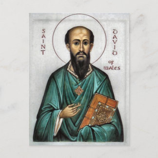 St. David of Wales Orthodox Christian Icon Postcard