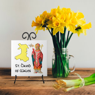St. David of Wales (P 001) with Outline Map Tile