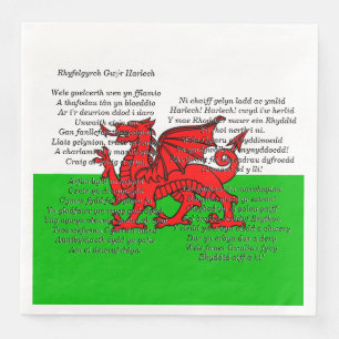 St Davids Day Christmas Men of Harlech Napkin