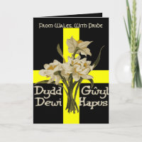 St Davids Day Daffodils And Cross