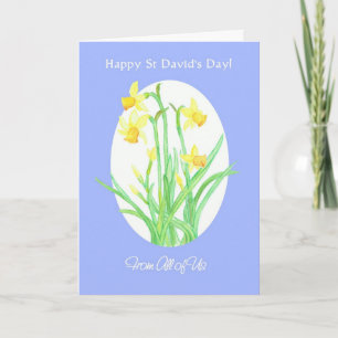 St David's Day Daffodils Card, From All of Us Card