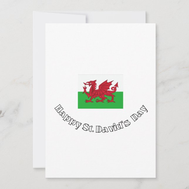 St. David's Day Flat Invitation (Front)