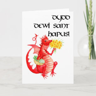 St David's Day Greeting Card (Welsh)