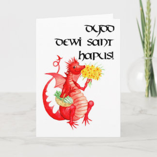 St David's Day Greeting Card (Welsh)