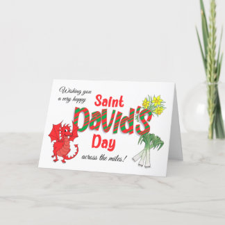 St David's Day Greetings Across the Miles Card