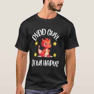 St Davids Day Wales Dydd Gwyl Dewi Cute Dragon Kid T-Shirt
