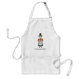 St David's Day, Welsh Costume, Card to Personalise Standard Apron