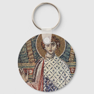 St. Demetrius By Meister Der Demetrius-Kirche In S Key Ring