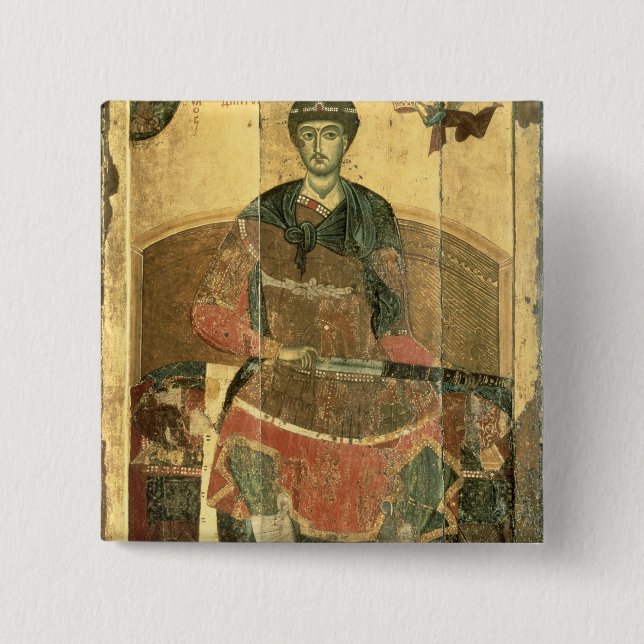 St. Demetrius of Salonica, 12th century 15 Cm Square Badge (Front)