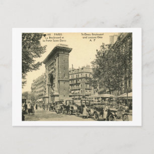 St. Denis Boulevard, Paris, France Vintage Postcard
