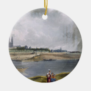St. Denis, from 'Views on the Seine', engraved by Ceramic Tree Decoration