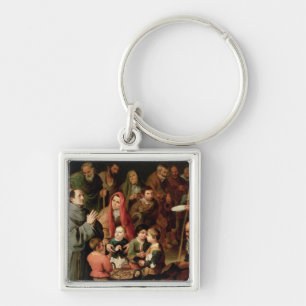 St. Diego of Alcala Giving Food to the Poor Key Ring