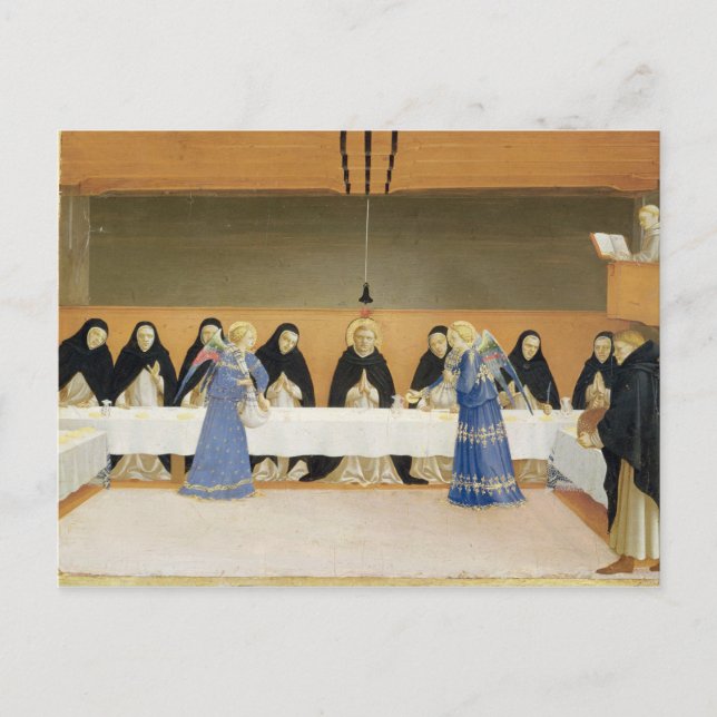 St. Dominic and his Companions Fed by Angels Postcard (Front)