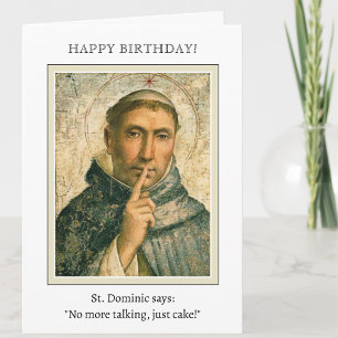 St. Dominic Birthday Blessing Religious  Card