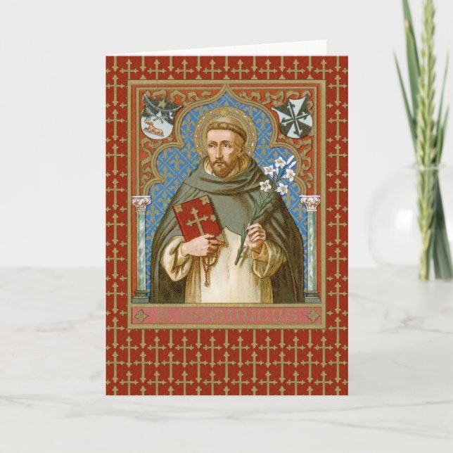 St. Dominic de Guzman (BK 011) Blank Greeting Card (Front)