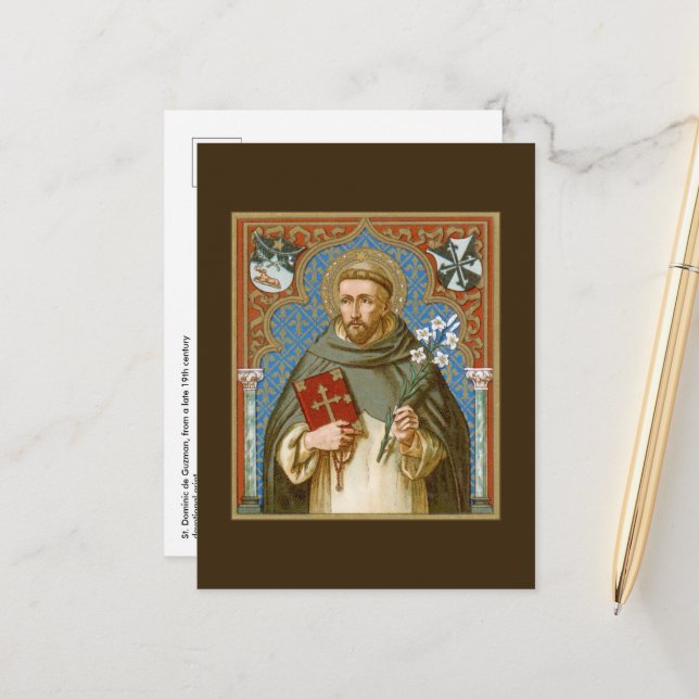 St. Dominic de Guzman (BK 011) Postcard (Front/Back In Situ)