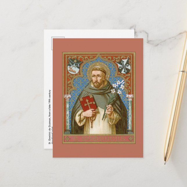 St. Dominic de Guzman (BK 011) Postcard (Front/Back In Situ)