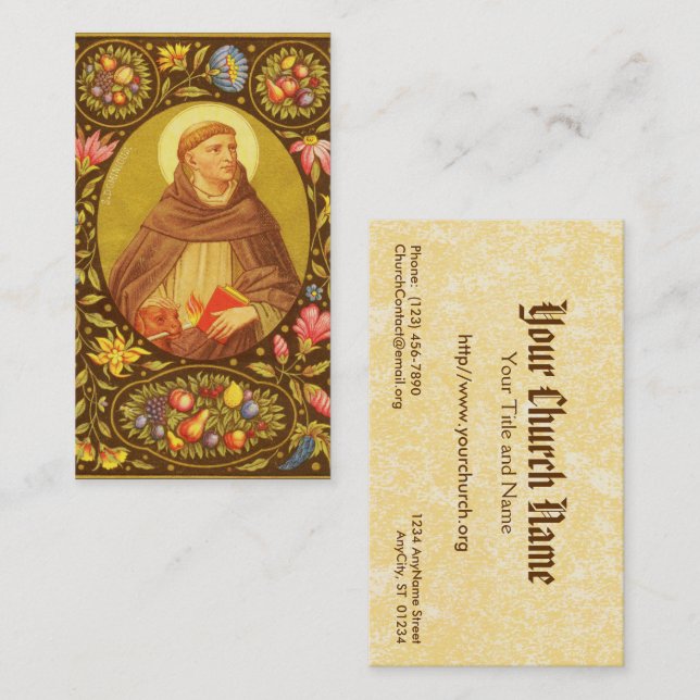 St. Dominic de Guzman (PM 02) Full Bleed Business Card (Front/Back)