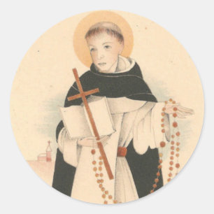 St. Dominic with the Rosary Classic Round Sticker
