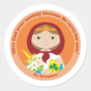 St. Dymphna Classic Round Sticker