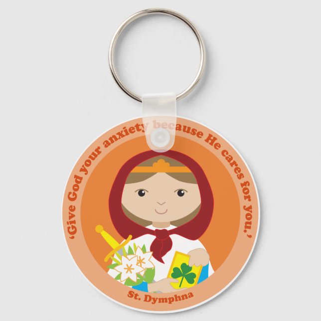 St. Dymphna Key Ring (Front)