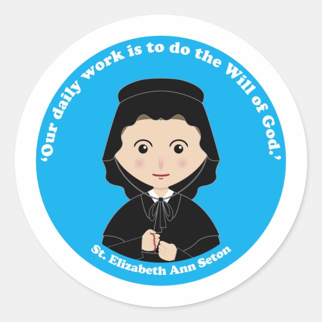 St. Elizabeth Ann Seton Classic Round Sticker (Front)