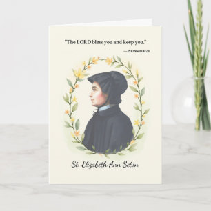 St Elizabeth Ann Seton God's Peace and Blessings Card