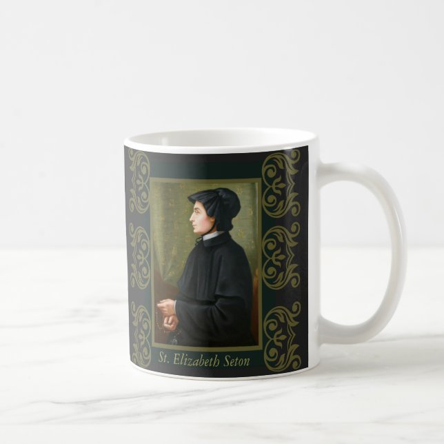 St. Elizabeth Ann Seton Sister Rosary Charity Coffee Mug (Right)