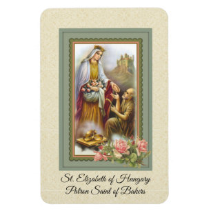 St. Elizabeth of Hungary Patron Saint of Bakers Magnet