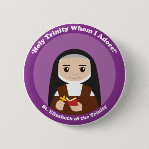 St. Elizabeth of the Trinity 6 Cm Round Badge