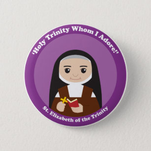 St. Elizabeth of the Trinity 6 Cm Round Badge